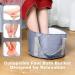 3-Piece Collapsible Foot Soak Tub | Portable & Multifunctional Basin for Camping, Fishing, Hiking | Pedicure Bowl for Spa Travel | 14L Capacity | 3 Colors - Buy Online on SooperMarket.com