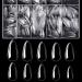Bartbox 500 Pieces Almond Tips for Nails Medium Full Cover Almond Nail Tips for Gel Nails Clear Acrylic Nail Tips Artificial Fingernails for Nail Salons and DIY Nail Art 10 SISE 1 ML (1 Sack) Middle Almond Clear