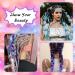 Rainbow Ponytail Hair Extensions 27.5 Inch 100g Coloured Hair Extensions for Braiding Coloured Glitter Straight Synthetic Hair Extensions for Women Girls Hair Accessories (Purple Blue Purple) - Buy Online on SooperMarket.com