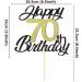 Shop Sumerk 70th Birthday Cake Attachments - Gold & Black Decorations Perfect Party Accessories - Buy Online on SooperMarket.com