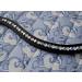 Gl cksHucke browband horse lined 'Silk Shine' in powder white & Crystal AB (thoroughbred)