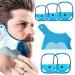 Linkidea Beard Shaping & Styling Tool with Comb Beard Guide Shaper Goatee Trimmer Template for Men Clear Mustache Sideburns Outliner Stencil Lineup for Jaw Cheek Neck Line Symmetric Curve Blue