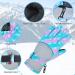 Ausletie Kids Waterproof Winter Snow Gloves - Blue Unicorn | Warm Snowboard Gloves for Girls | Outdoor Ski Gloves for Children - Buy Online on SooperMarket.com