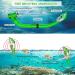 WANFEI Kids Mask Fin Snorkel Set - Dry Top Snorkel, Diving Flippers, Panoramic View Diving Mask - Green | Snorkeling Gear for Boys and Girls - Buy Online on SooperMarket.com