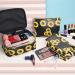 MAGEFY 3 Piece Sunflower Cosmetic Bag Set | Stylish Travel Makeup Pouch | International Shipping Available - Buy Online on SooperMarket.com