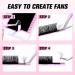 VEYES INC Cashmere Smart Fan Lash Extensions | 0.03/0.05/0.07 C/CC/D Curl | 8-20mm Mixed & Single Length | Super Matte Black Volume Lashes for Lash Techs - Buy Online on SooperMarket.com