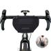 BOMENCE Small bike handlebar pocket hip pocket 2-in-1 belt pocket sustainable belly pocket made of recycled plastic bottles PET bicycle pocket at the front (black)