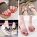 JSRQT 12 Sheets Full Toe Nail Stickers Solid Colors Toe Nail Polish Stickers Red Purple Brown Gel Nail Stickers with Nail File Full Toe Nail Wraps DIY Nail Decor Art Toenails Stickers for Women Girls - Buy Online on SooperMarket.com