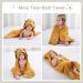 Bamboo Hooded Baby Bath Towel | Toddler Wearable Blanket | Lion Animal Bathrobe 75x75cm - Buy Online on SooperMarket.com
