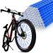 Flintronic spoke reflectors bike waterproof spoke reflector easy to assemble spoke wheels with 360 warning reflection material for all common spoke wheels #3 blue 96 pieces