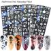 6Pcs Halloween Nail Stamping Plates - Pumpkin, Grimace, Skull Eye Designs | Holiday Party Manicure Stencils - Buy Online on SooperMarket.com