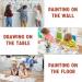 2023 Kids Drawing Roll- DIY Sticky Paper Roll for Children's Painting Activities - Early Educational Toy for Kids - Cute Princess Theme - 120 * 11.8 Inches - Buy Online on SooperMarket.com