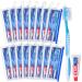 30 Set Toothbrush and Cover Travel Kit Bulk with Toothpaste Individually Wrapped Travel Size Toothbrush Set Soft Bristles Resealable Portable and Reusable Bag for Homeless Hotel Home Charity