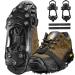 Ice Klampen crampons with 10 teeth spikes for shoes shoes shoe claws Spikes Ice Klampen Spikes for hiking shoes crampons Gr del ice spikes anti -slip for winter walking hiking.Steel nail+Velcro fastener S