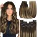 Youngsee Clip in Extensions real hair ombre 55cm real hair extensions clip long clip in hair recovery real hair brown ombre blond blond clip in extensions 120g #4/27/4 55 cm (7PCs) 1-clip-5- #4/27/4