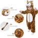 COOKY.D Baby Hooded Rompers | Winter Flannel Jumpsuit Pajamas | 30-36 Months Leopard Print - Buy Online on SooperMarket.com