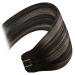 Youngsee Real Hair Clip-In Extensions - Ombre Black to Silver 55cm 120g 7PCS - Premium Remy Hair - Buy Online on SooperMarket.com
