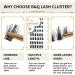 72 Cluster Lashes D-12mm | Soft Fluffy DIY Eyelash Extensions - B&Q Lash Clusters, D Curl Individual Clusters - Buy Online on SooperMarket.com
