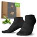 Paixx premium bamboo sneaker socks 8 Pack 43-46 & 39-42 men & women-breathable antibacterial ankle socks against sweating feet-lint-free anti smell bamboo socks 39-42 black