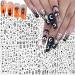 8 Sheets Snake Nail Art Stickers Decals Black Skull Goth Nail Decals Designer Nail Art Supplies 3D Gothic Punk Horror Butterfly Flame Moon Stars Rose Nail Sticker for Women Manicure Decoration Sticker 4