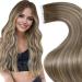 LAAVOO TAPE in Extensions Real Hair Light Brown Balayage Real Hair Extensions Tape Braun Ombre Platinblond 35cm Invisible Tape REAL HAUR HOMAN HAR #8/60/8 50G 20PCS 35cm-20PCs 2.5/8