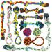 Fur & Bone 10 Pack Dog Rope Toy Dog Chew Toys for Aggressive Chewers - Cotton Puppy Toys | Dog Toys Indestructible for Dog Chews | Dog Toy Indestructible Dog Toys Dog Accessories Chew Toys for Dogs