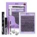 Lash Extension Set 156 PCs eyelash extensions Set B & Q eyelash extension set Singing Mascara brush lash adhesive remover removering eyelashes for DIY eyelash extensions (B15 kit) 1 piece (1 Pack) 156PCS-B15KIT
