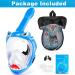 Kids Full Face Snorkel Mask Set - 180 Panoramic View, Anti-Leak/Anti-Fog, Blue - Safe & Foldable Snorkeling Gear for Kids/Adults - Buy Online on SooperMarket.com