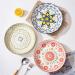 Serving Plates 4pc Dinner Plate Simple Romantic Cream Ceramic Embossed Afternoon Tea Home Dessert Plate Fruit Plate Bread Plate for Kitchen Restaurant Banquet Kitchen Decoration for Appetizer Dinner  - Buy Online on SooperMarket.com