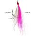 Bucktail Teasers Fluke Rig Fishing Hooks - 6pcs Pink/White Set by Shaddock Fishing - Buy Online on SooperMarket.com
