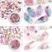 300Pcs 3D Wood Pulp Flower Nail Art Charm Set for DIY Crafting - Nail Charms Butterfly and Bow Design - S1 - Buy Online on SooperMarket.com