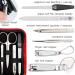 3 Swords Germany - brand quality 8 piece manicure pedicure grooming kit set for professional finger & toe nail care scissors clipper fashion leather case in gift box Made by 3 Swords (004017) RED - OSTRICH IMITATION - Buy Online on SooperMarket.com