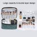 Double-Layered Cosmetic Bag | Waterproof Travel Makeup Organizer for Men & Women | Large Transparent Green Case - Buy Online on SooperMarket.com