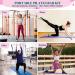 Multifunctional Pilates Bar Kit with Resistance Bands | Portable Home Gym Set for Women | Full Body Workouts | Heavy-Duty Metal Adjustment Buckle | Pink - Buy Online on SooperMarket.com