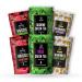 BLUE TEA - Assorted Flower Herbal Sampler Tea Pack (6 Flavors 30 Tea Bags) | Unique Flavors | CAFFEINE FREE | Variety Gifts Pack | Gifts for Her & Him |