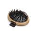 Mikki Bamboo Moulting Massage Palm Brush for Gentle Grooming for Dog Cat Puppy with Short Medium Coats Handmade Natural Sustainable Bamboo Brown Moulting Massage Brush Single