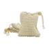 (4 Pack) Exfoliating Loofah Pouch Sisal Ramie Soap Saver Bag with Drawstring and Wooden Bead Holder
