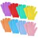 Sibba 8 Pair Exfoliating Gloves for Shower  Natural Loofah Exfoliating Wash Gloves for Body and Face  Dead Skin Remover  Double Sided Microfibre Shower Body Gloves Body Scrubber Bathing Accessories