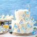 Blumomon 30-Piece 3D Butterfly Cake Topper Decorations | Blue & Gold Rim Cupcake Picks for Weddings Baby Showers & Birthday Parties - Buy Online on SooperMarket.com