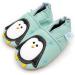Dotty Fish Soft Leather Baby Shoes | Boys Toddler Shoes Non Slip | Animal Designs for Boys and Girls | Minty Blue Penguin | 0-6 Months to 4-5 Years - Buy Online on SooperMarket.com