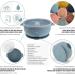 Olgs Silicone Bowl with Lid & Suction Cup for Babies | BPA-Free Dishwasher Safe Children's Dishes | Slipproof & Easy to Clean - Blue - Buy Online on SooperMarket.com