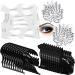 16 Pieces Eyeliner Stencil Set, Include 3 Pieces Eyeliner Smoky Stencil Pad Makeup Eyeliner Template, 3 Eye Makeup Stencil Eye Shadow Template, 10 Pairs Eyeliner Cat Shape Template for Eye Makeup Tool