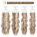 REECHO 20 Inch Medium Blonde Clip in Hair Extensions - 4PCS Pack, 200g - Soft Synthetic Hairpieces for Women - Buy Online on SooperMarket.com
