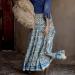 Sanahy Women Boho Floral Print High Low Maxi Dress with Side Split Ruffle Hem - Blue - Buy Online on SooperMarket.com