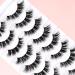 Higu clace False Eyelashes 10 Pairs Natural Wispy Lashes Soft Fluffy Mix10-16mm Individual Lashes Cluster Lightweight DIY Lash Extensions at Home - Bushy Flat 01 - Buy Online on SooperMarket.com