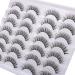 Outopen 14 Pairs D Curl Faux Mink False Eyelashes - 3D Fluffy Wispy Volume Pack - Buy Online on SooperMarket.com