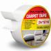 Double Sided Carpet Tape - Rug Grippers Tape for Area Rugs and Hardwood Floors Safe - Carpet Binding Tape Removable  Residue Free  Strong Adhesive and Heavy Duty Stickers Tape  2 Inch / 12 Yards