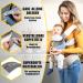 Kiddy Kingdom Ergonomic Baby Carrier - 3-in-1 Multifunctional Newborn Carrier (0-36 Months) - Soft 3D Mesh & Cotton - Gray Baby Wearing Strap & Carrier Bag - Buy Online on SooperMarket.com