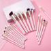 Jessup 20pcs Professional Makeup Brush Set - Natural Bristle for Foundation, Eyeshadow, Blusher - Concealer Brush Included - Blushing Bride T291 - Buy Online on SooperMarket.com
