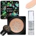 Mushroom Head Air Cushion CC Cream Foundation BB Cream Foundation Makeup Moisturizing CC Cream Liquid Foundation with Makeup Primer Concealer Lasting Even Skin Tone Makeup Base Primer(Natural) Natural+Primer